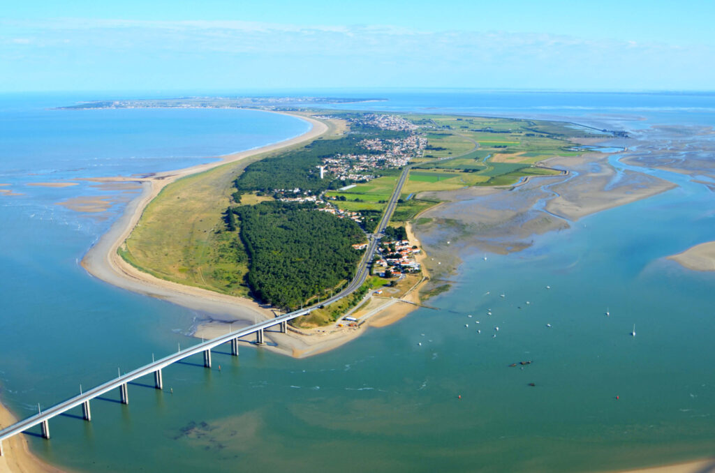 Vue aérienne de l'île de Noirmoutier